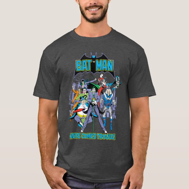 T-shirt DC Comics Batman Voici que vient l'équipe de mécha (Devant)