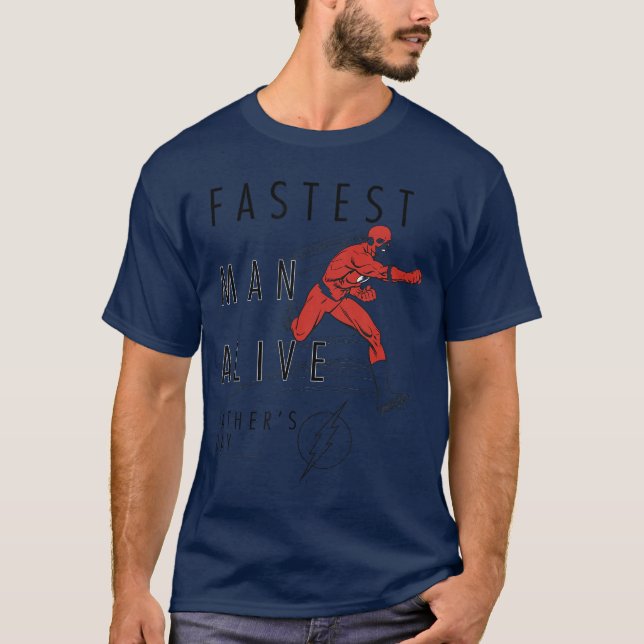 T-shirt DC Comics Fête des Pères Flash Homme le Plus Rapid (Devant)