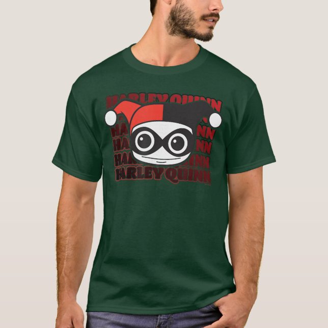 T-shirt DC Comics Harley Quinn Chibi Pile drôle (Devant)