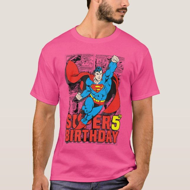 T-shirt DC Comics Superman Super 5e Anniversaire Comic drô (Devant)