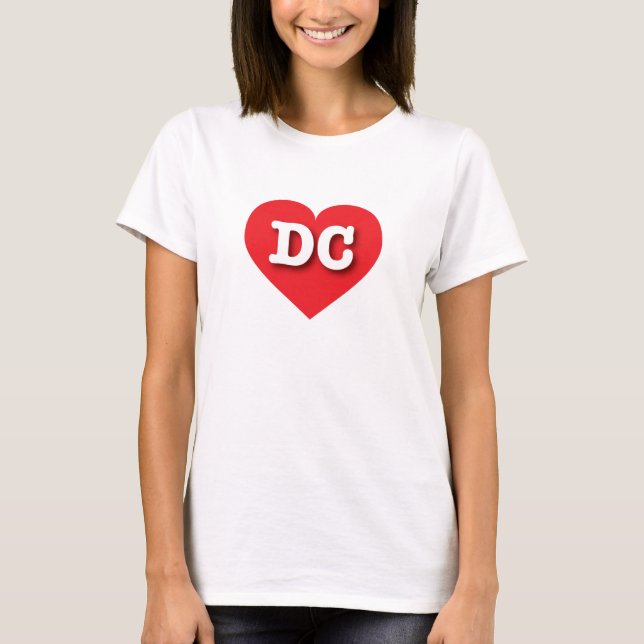 T-shirt DC Red Heart - J'aime DC (Devant)
