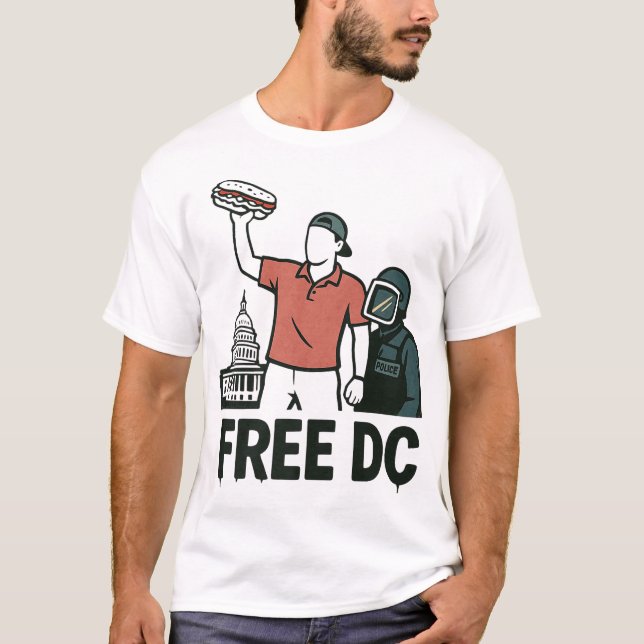 T-shirt Dc Sandwich Guy Le Sandwich Guy Gratuit Dc (Devant)