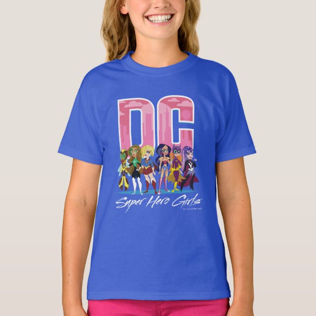 T-shirt DC Super Hero Girls Lineup (Devant)