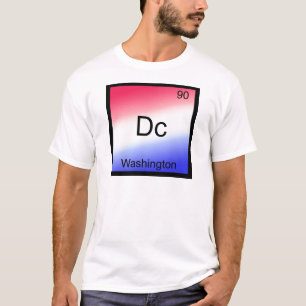 T-shirt Dc - Washington, symbole d'élément chimique