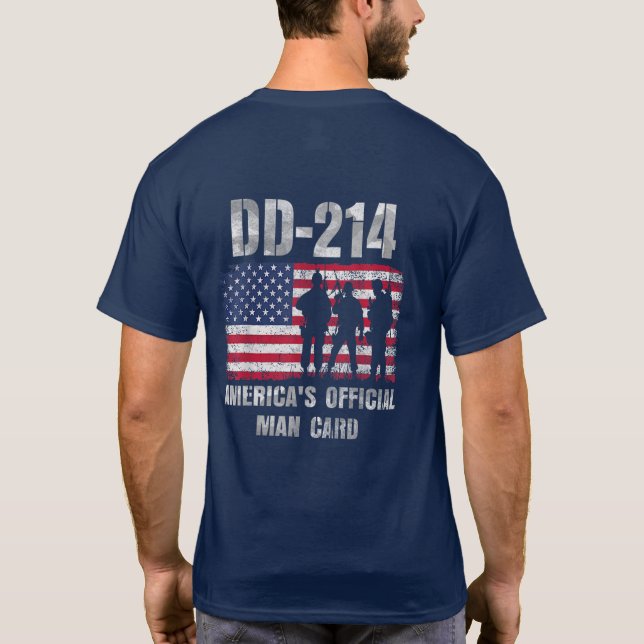 T-shirt Dd214 Amériques Carte officielle homme drôle Milit (Dos)