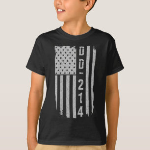 T-shirt Dd-214 Cadeaux militaires de vétéran - Col V