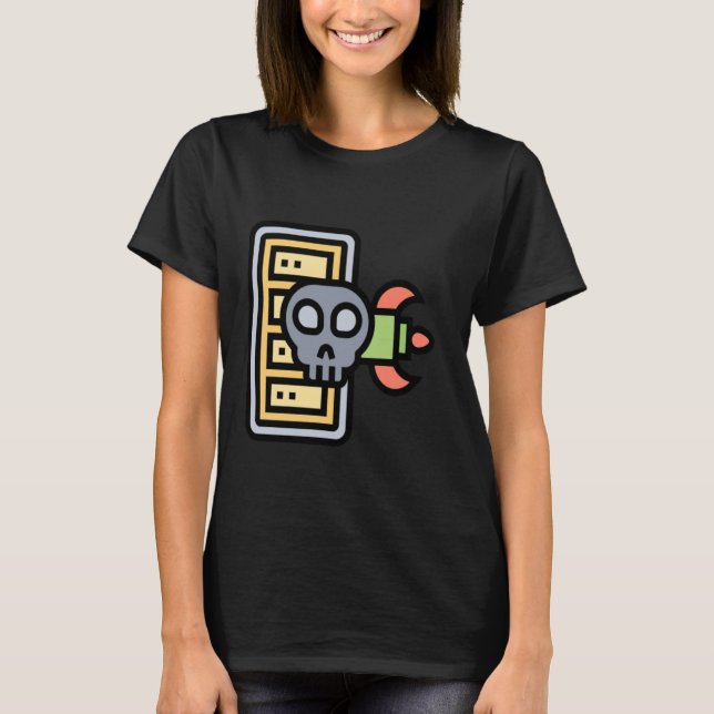T-shirt DDOS Professionnels de Cybersécurité de pirate inf (Devant)
