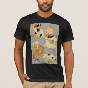 T-shirt ） de 下 de （de たとえ尽の内, chats japonais de 国芳 (3),