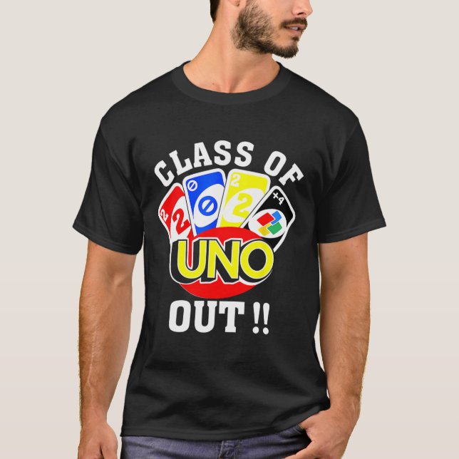 T-shirt De 2024 Uno Out Senior 2024 Enseignant De Graduati (Devant)