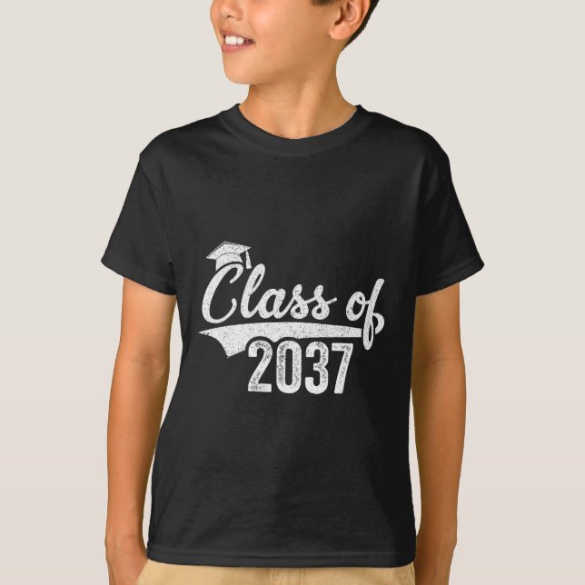 T-shirt De 2037 Augmenter Avec Moi Jardin D'Enfants Diplôm (Devant)