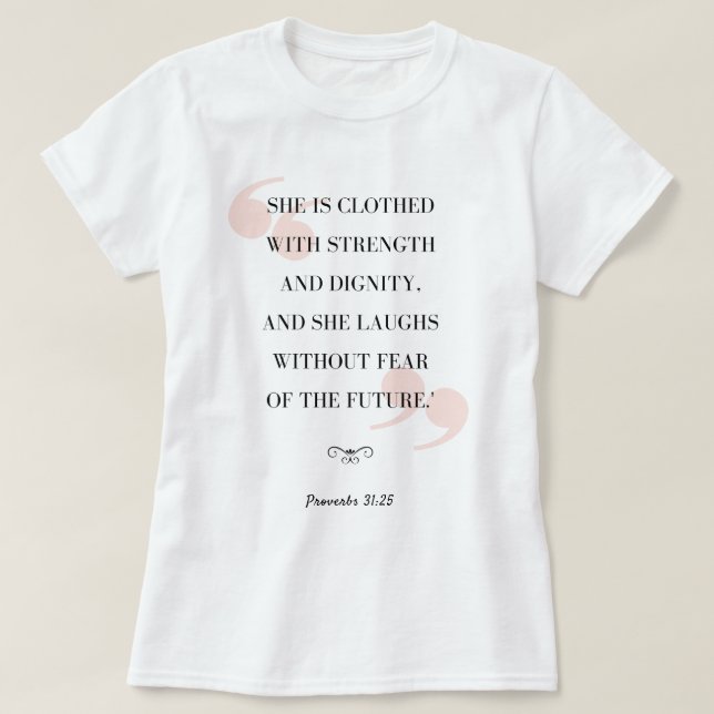 T-shirt ♥ de 31:25 de proverbes (Design devant)