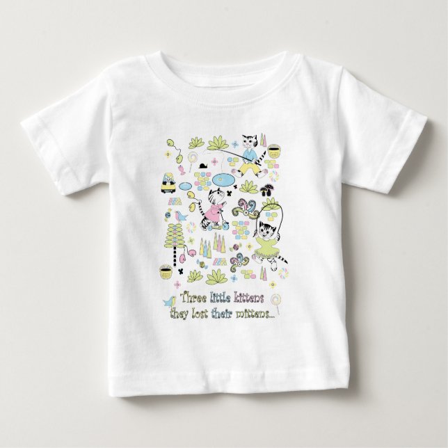 T-shirt de 3 petit chatons (Devant)