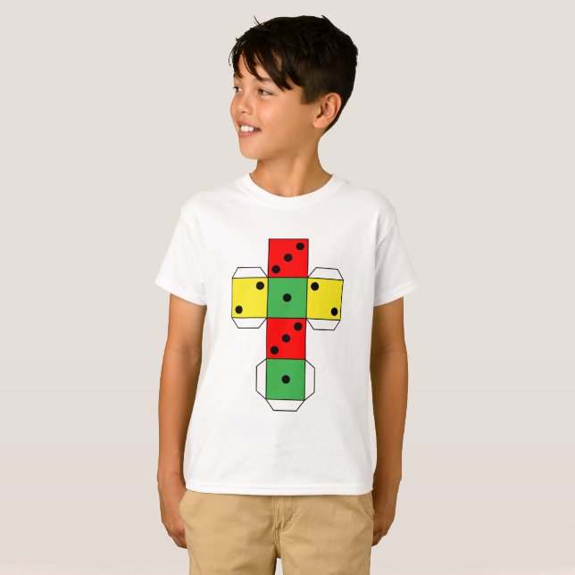 T-shirt dé à découpe imprimable | Chiffre de dessin | Coul (Devant entier)