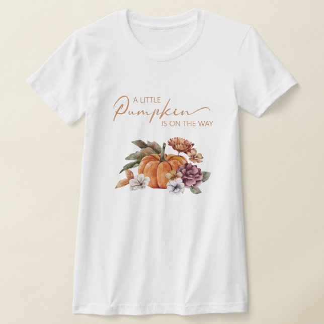 T-Shirt de Baby Shower Petit Citrouille (Poser)