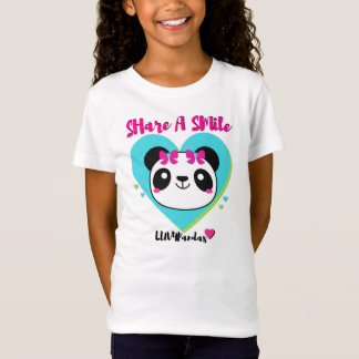 T-shirt de Babydoll de panda de coeurs et de