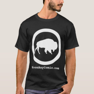 T-shirt de baie de bison, noir