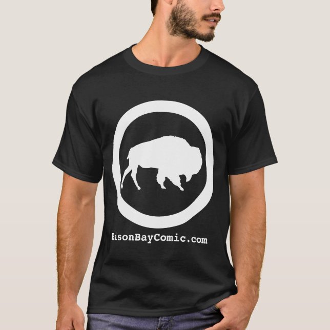 T-shirt de baie de bison, noir (Devant)