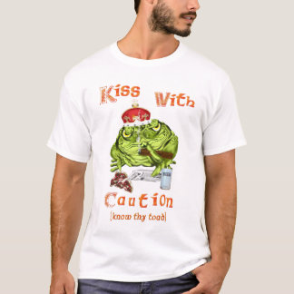 T-shirt de baiser avec prudence