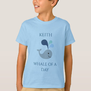 T-shirt de BALEINE avec nom personnalisé.