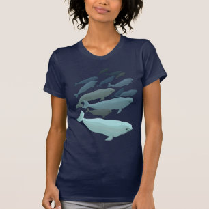 T-Shirt de baleine de Beluga Unisex Chirts d'art d