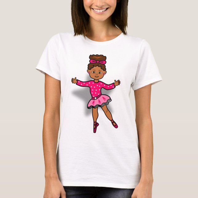 T-shirt de ballerine d'Afro-américain (Devant)