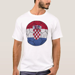 T-shirt de ballon de football de la Croatie