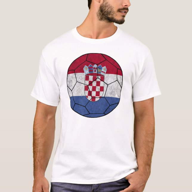 T-shirt de ballon de football de la Croatie (Devant)