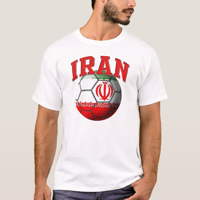 T-shirt de ballon de football de l'Iran (Devant)