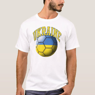 T-shirt de ballon de football de l'Ukraine