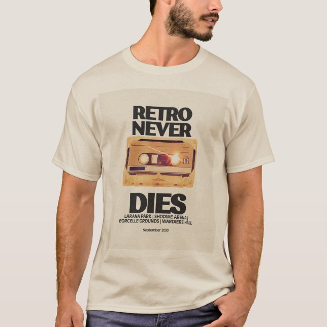 T-shirt de bande de cassette Vintage - 8 (Devant)