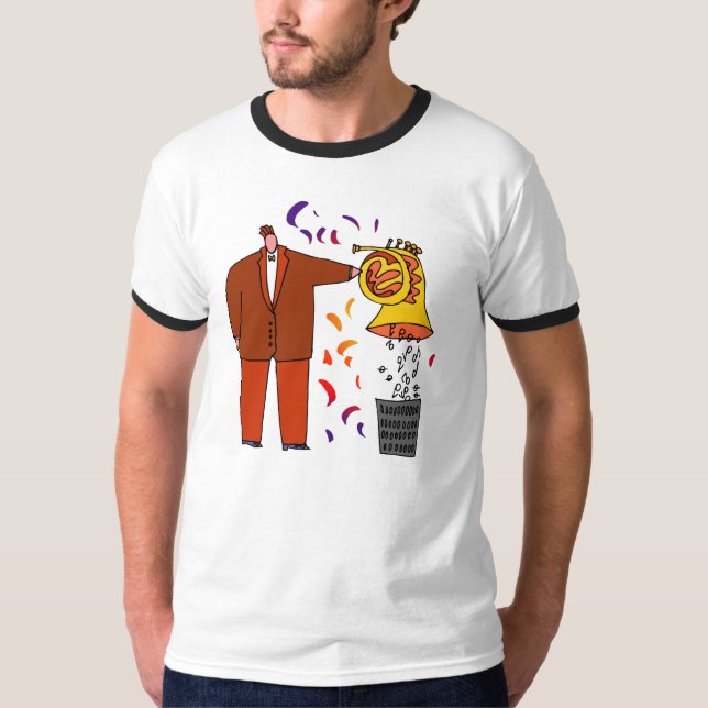 T-shirt de bande dessinée de cor de harmonie (Devant)