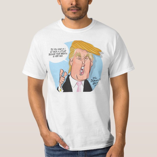T-shirt de bande dessinée de Donald Trump avec la (Devant)