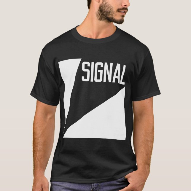 T-shirt de bandes dessinées de signal - noir (Devant)