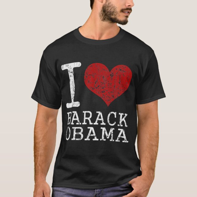 T-shirt de Barack Obama du coeur I (Devant)