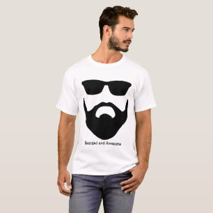 T-shirt de barbe et de lunettes de soleil