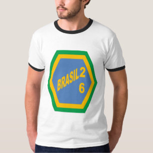 T-Shirt de base à anneaux pour hommes BRASIL 26
