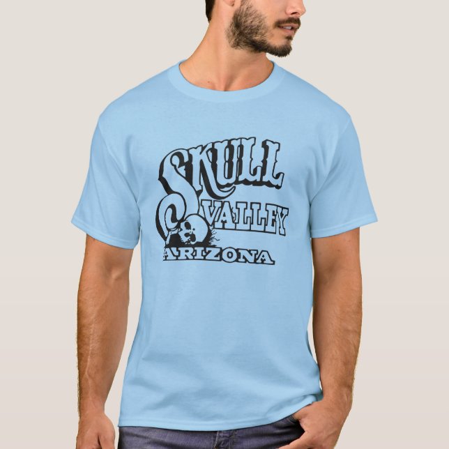 T-shirt de base avec la vallée de crâne, logo de (Devant)