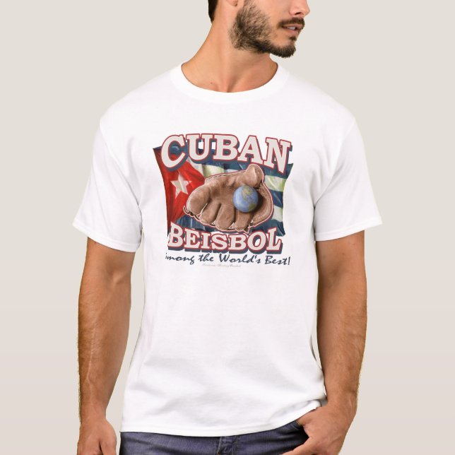 T-shirt de base-ball de Beisbol de Cubain (Devant)