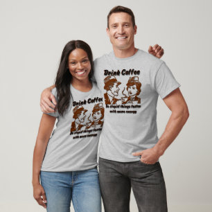T-shirt de base-ball de café de boissons