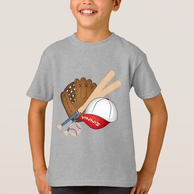 T-shirt de base-ball personnalisé pour enfant (Devant)