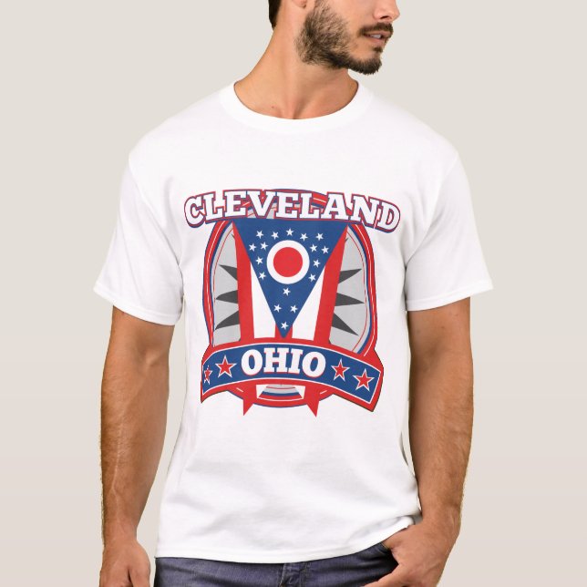 T-shirt de base Cleveland Ohio pour hommes (Devant)