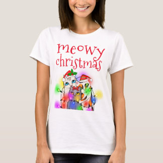 T-shirt de base d'amoureux de les chats drôles de