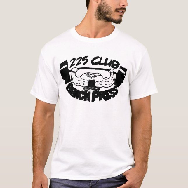 T-shirt de base de banc à presse de 225 clubs (Devant)