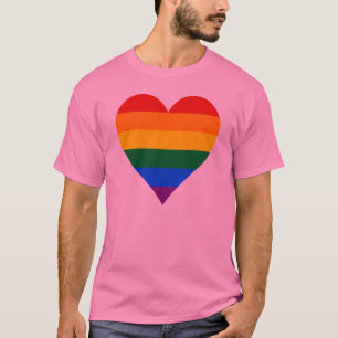 T-shirt de base de coeur de fierté de LGBT