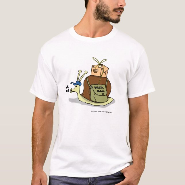 T-Shirt de base de courrier d'escargot (Devant)