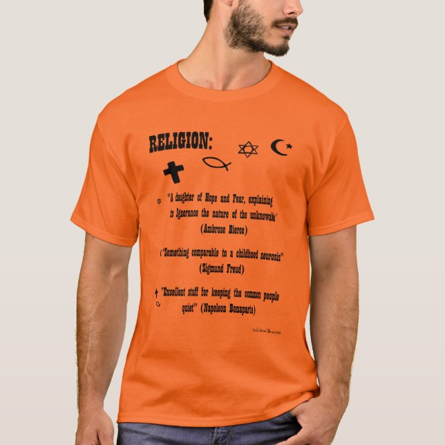 T-shirt de base de définition de religion : (Devant)