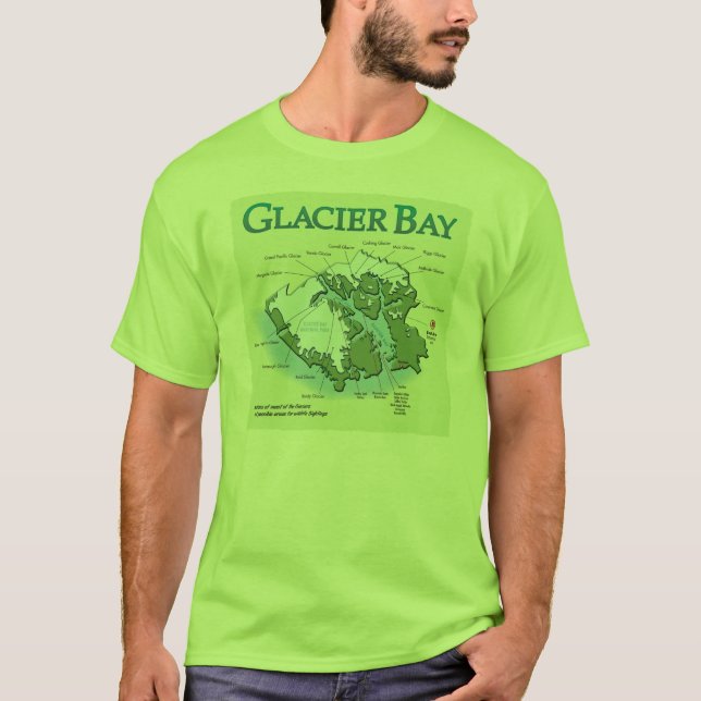 T-shirt de base de la baie de glacier 2 (Devant)