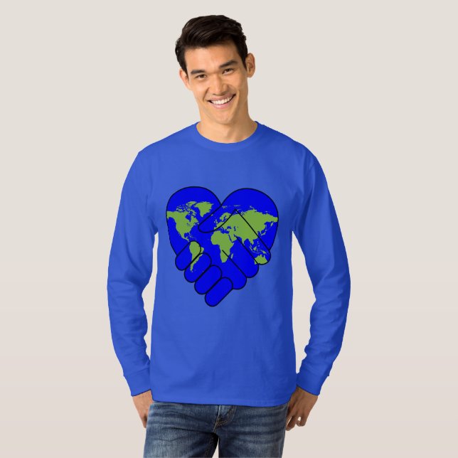T-shirt de base de la douille des hommes (Devant entier)
