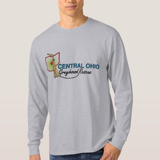 T-shirt de base de la douille des hommes long (Devant)