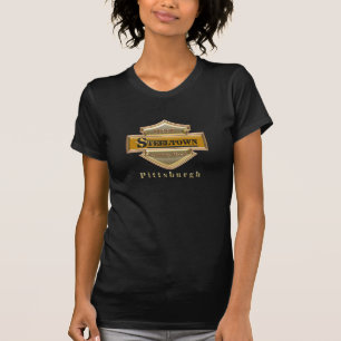 T-shirt de base de logo d'or de dames Steeltown
